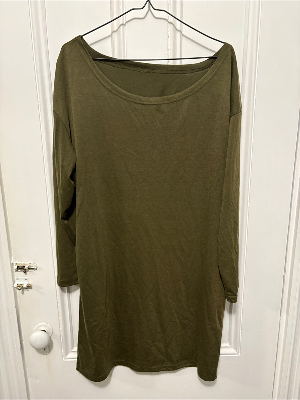 Women’s Olive Green Long Sleeve Tunic Top